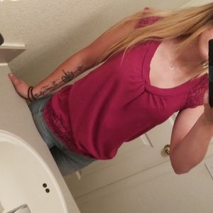 Cute velvet short sleeve